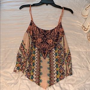 Flower/Colorful Crop Tank!